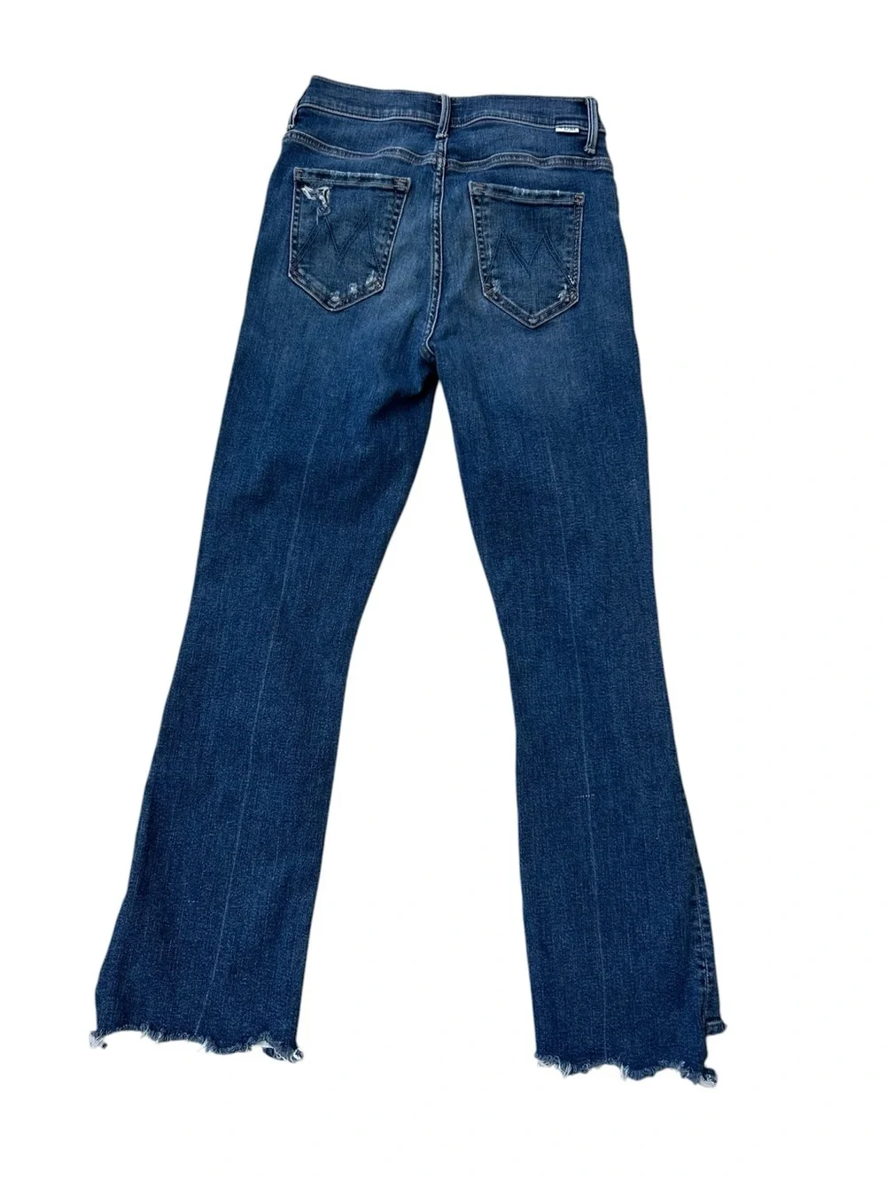 MOTHER Denim The Insider Crop Step Chew Jeans in Dancing On Coals Sz 25